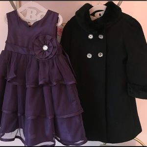 Purple dress with matching coat